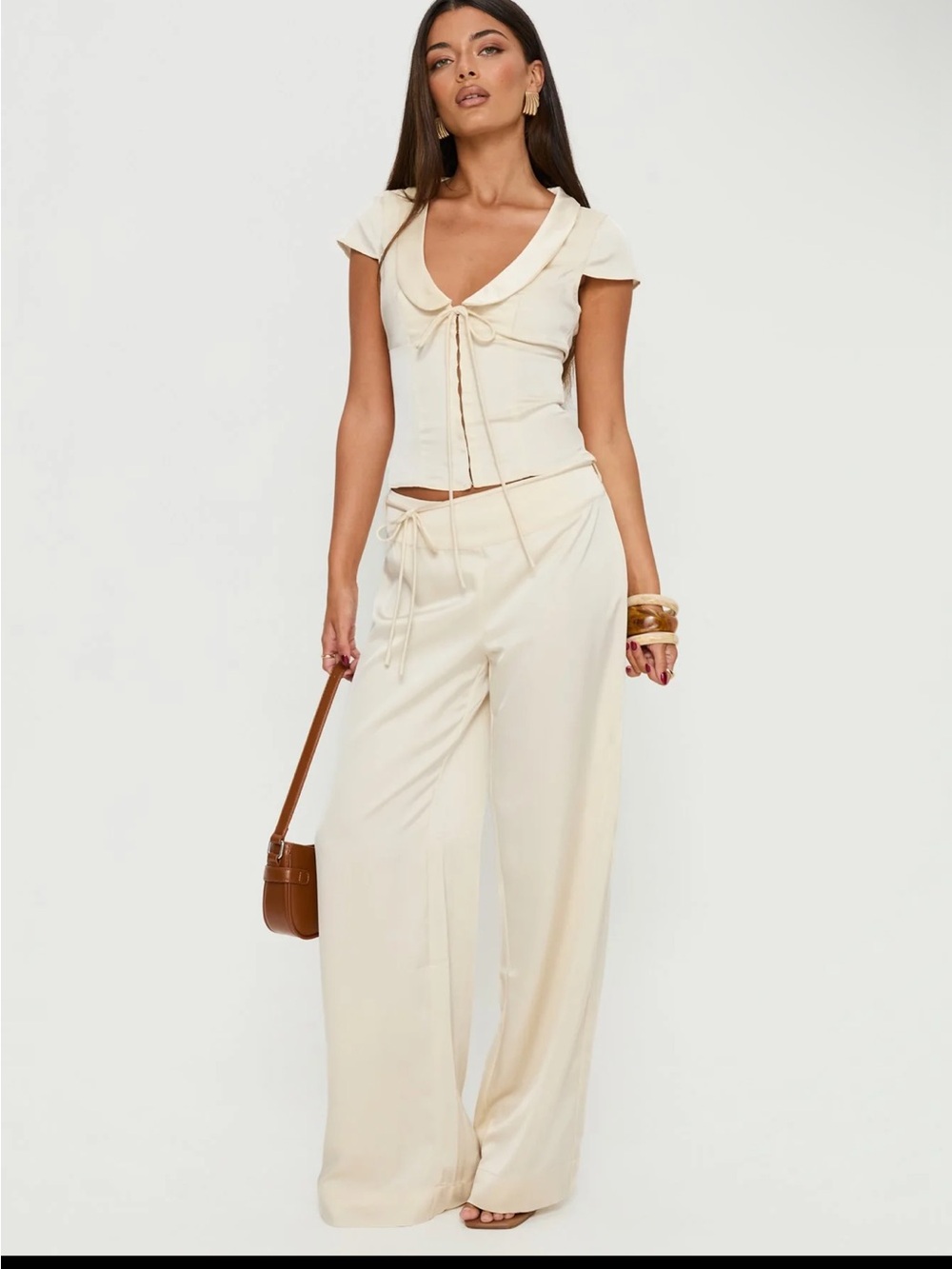 Princess Polly Cream Pant Set